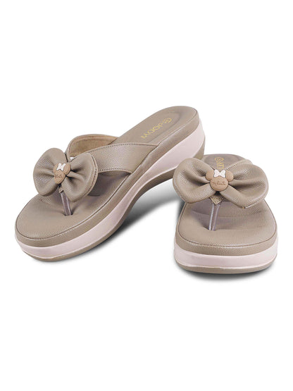 Blossom Bow Slip-On Slippers