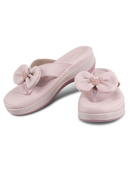 Blossom Bow Slip-On Slippers