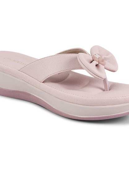 Blossom Bow Slip-On Slippers