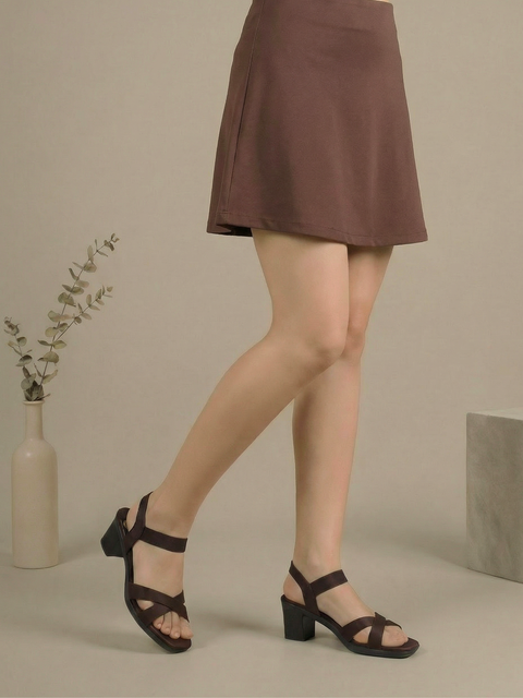 Cross Block Heels
