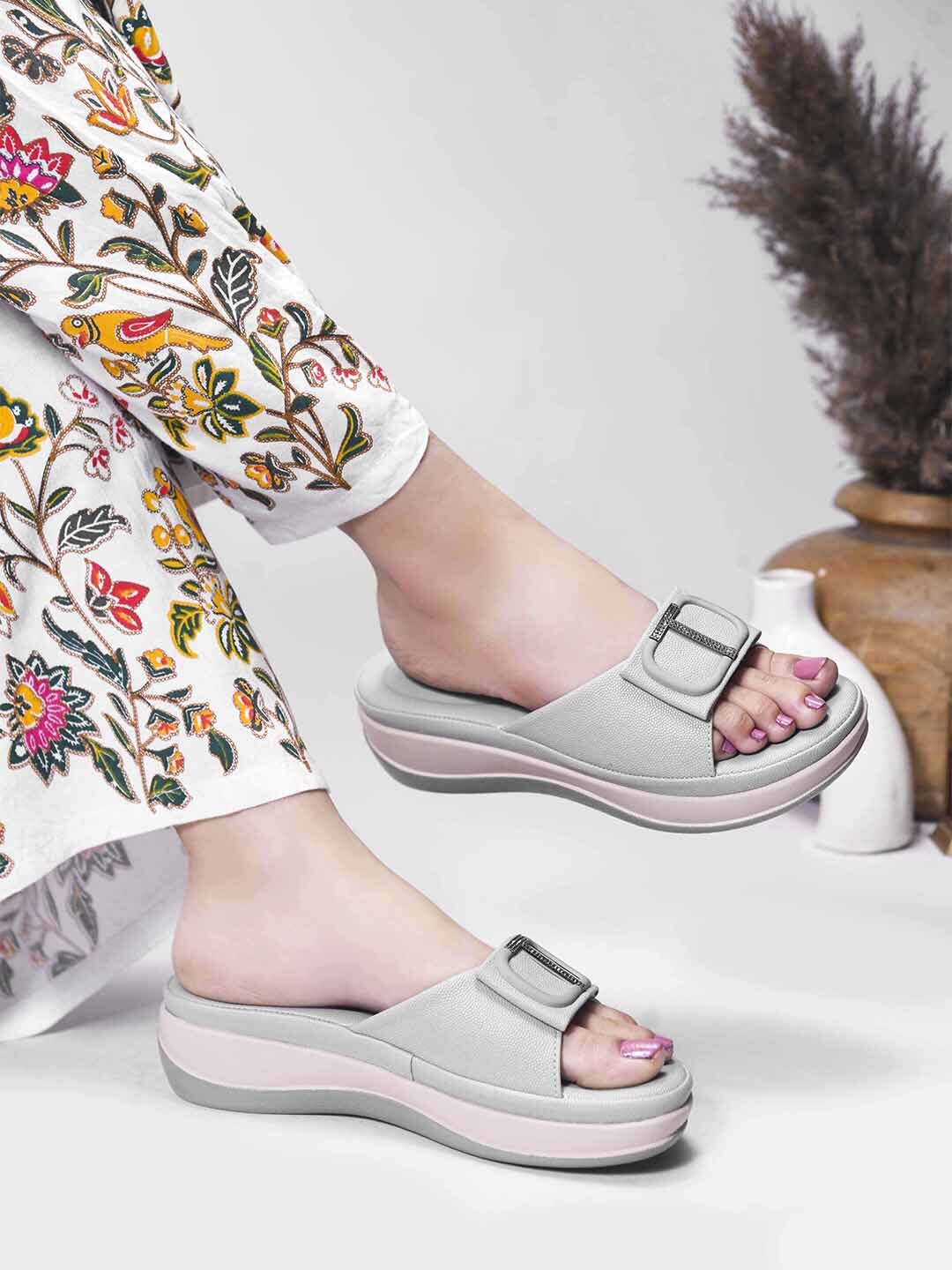 Square Buckle Flats