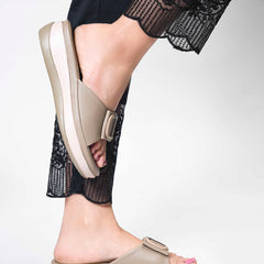 Square Buckle Flats