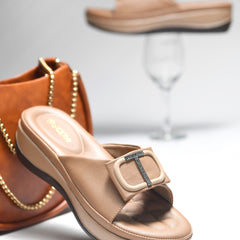 Square Buckle Flats