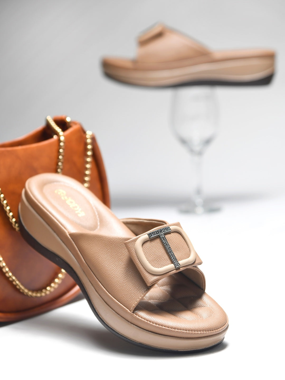 Square Buckle Flats