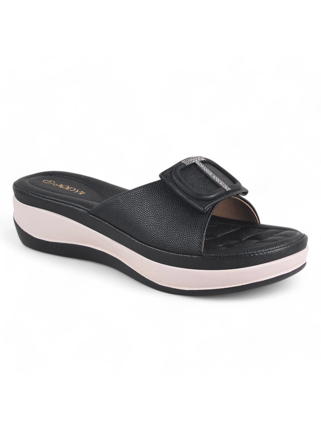 Square Buckle Flats