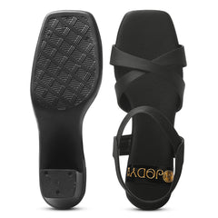 Cross Block Heels