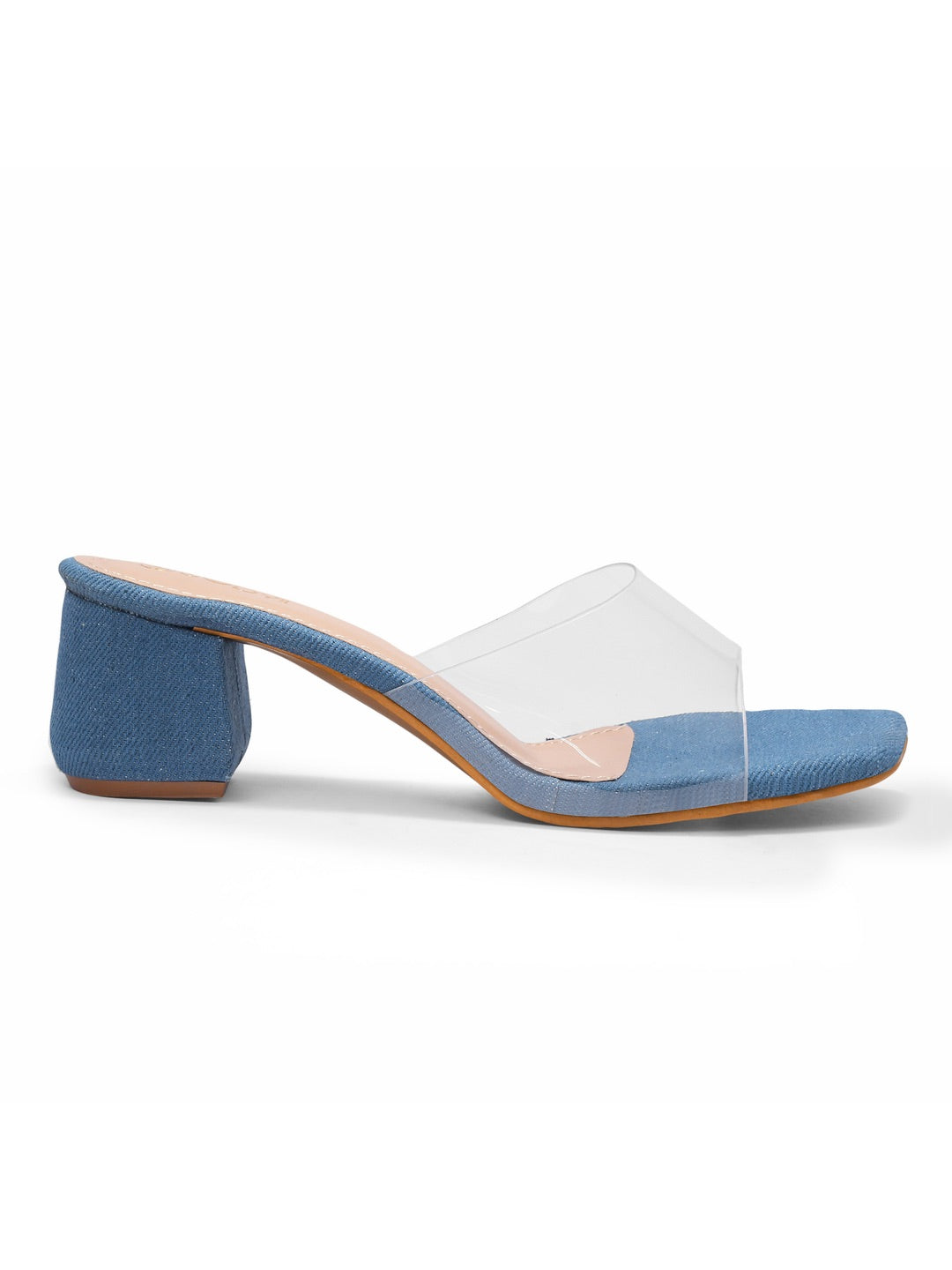 Denim Block Heels
