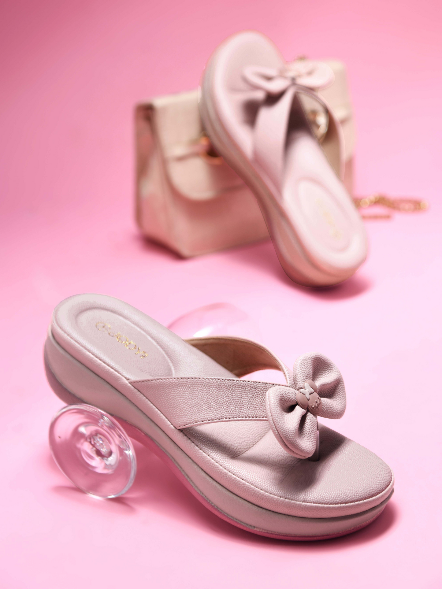 Blossom Bow Slip-On Slippers