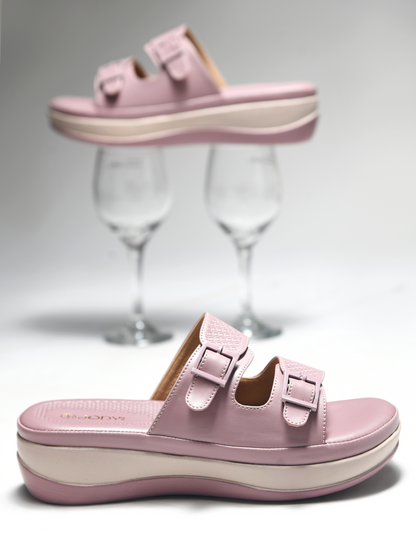 Double Strap Slip-On Slippers