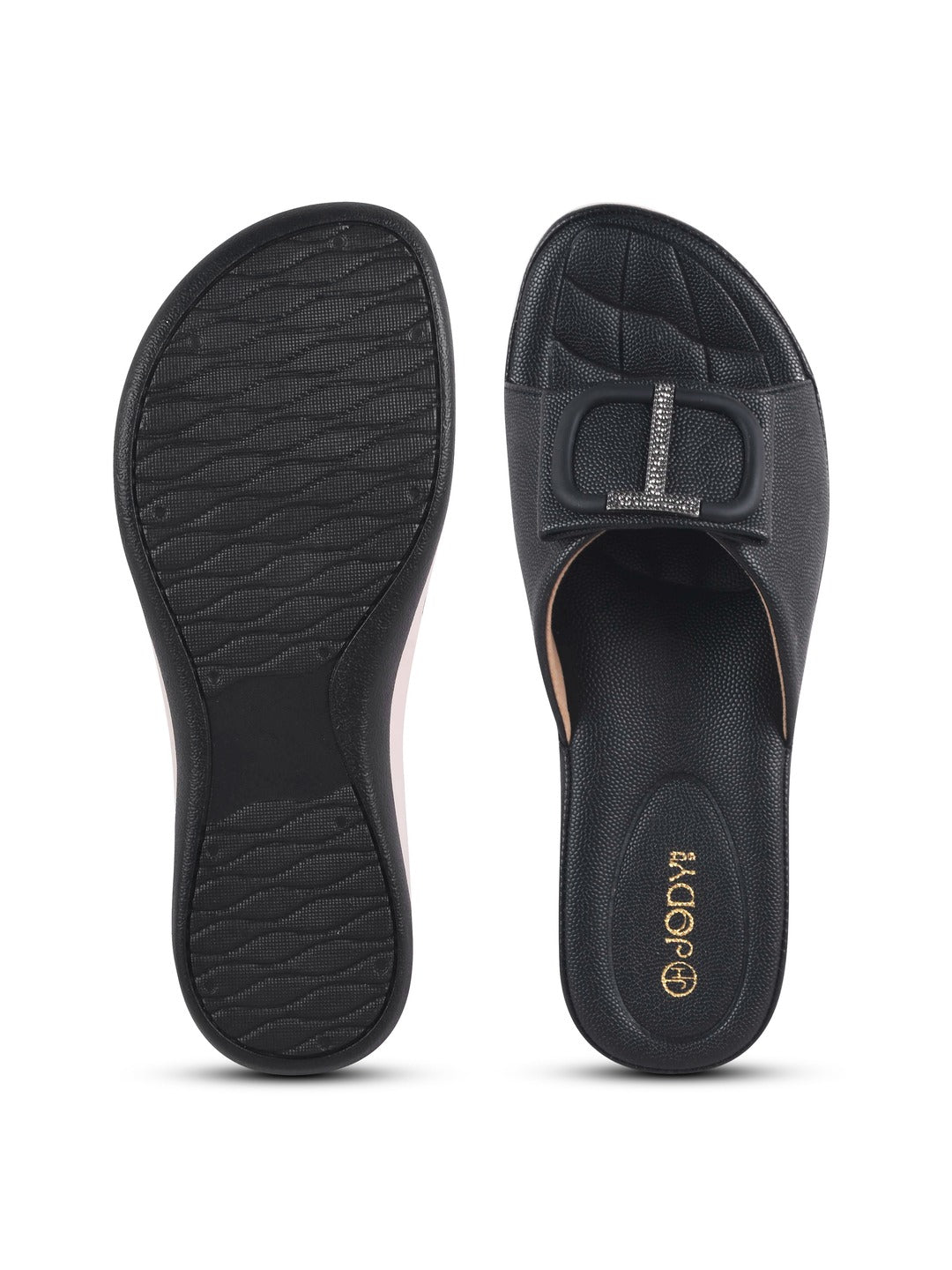 Square Buckle Flats