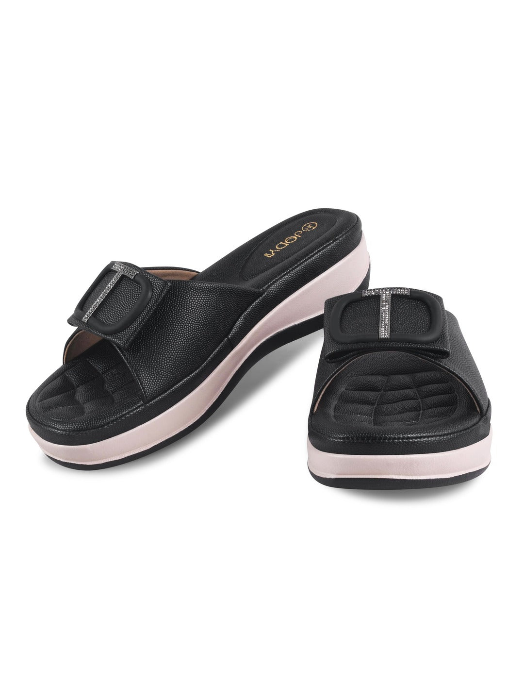 Square Buckle Flats