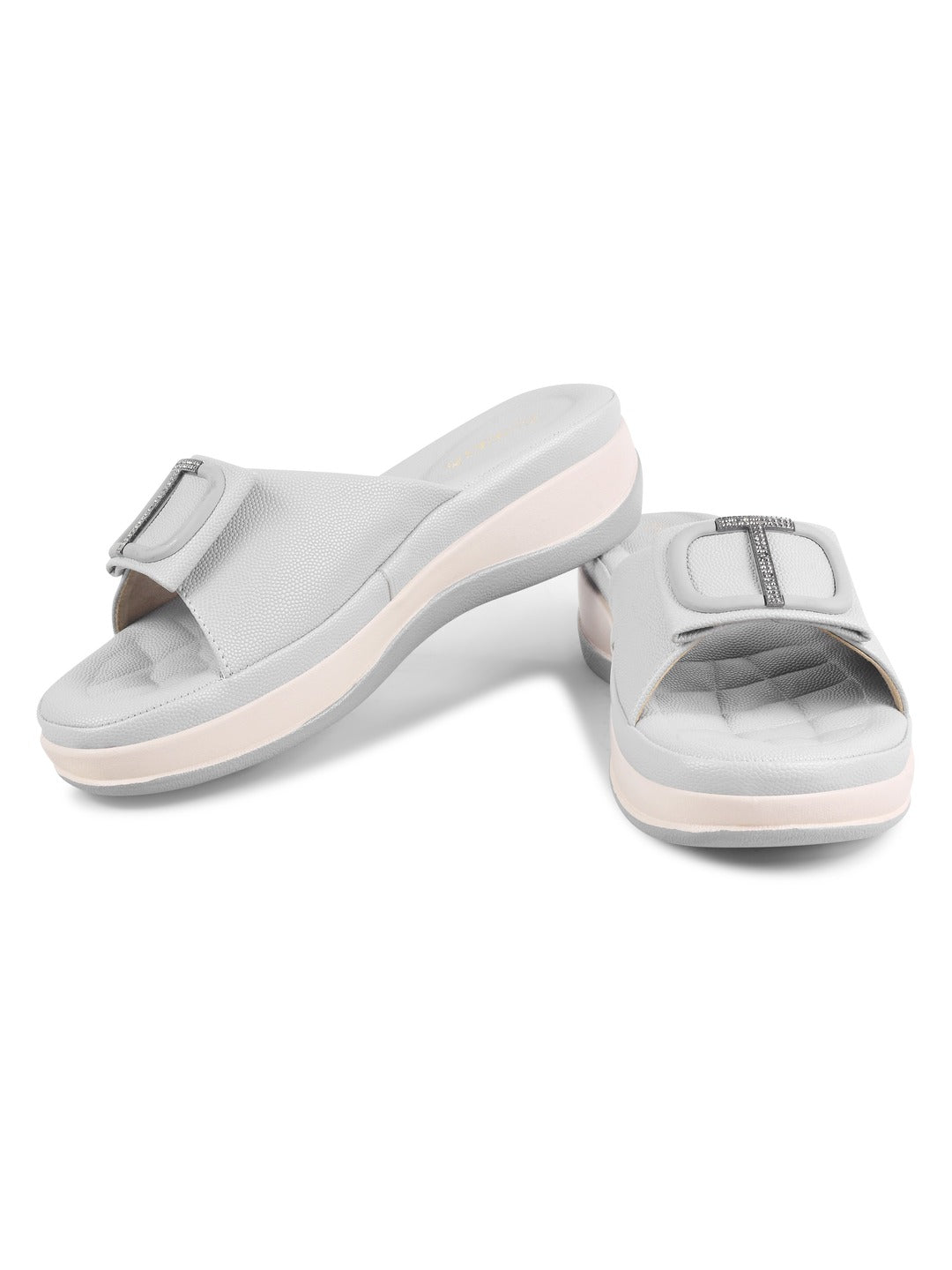 Square Buckle Flats