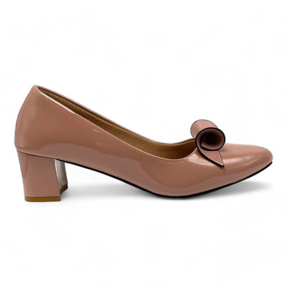 Block Heel Belly With Bow | JH141